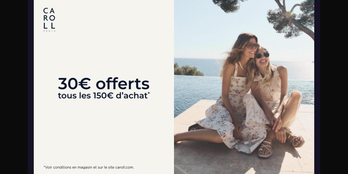 Sublimez votre vestiaire d'été : 30€ offerts tous les 150€