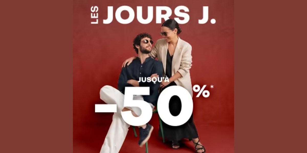 Les Jours Jules sont là : Jusqu'à -50% sur vos looks