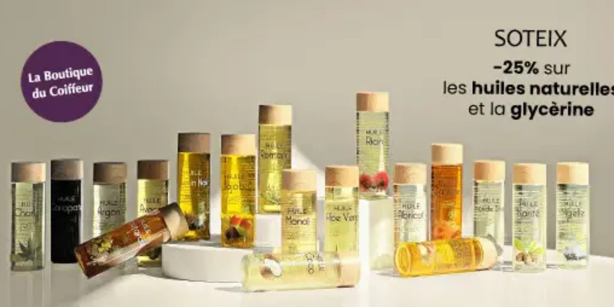 -25% sur les huiles et glycérines SOTEIX !